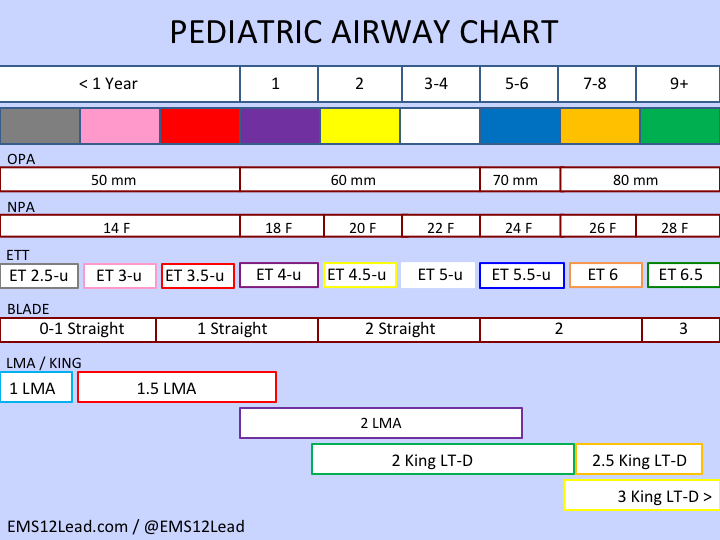 Airway Size Chart